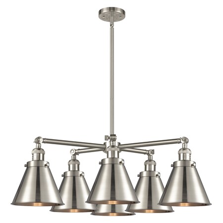 Innovations Lighting 6 Light Vintage Dimmable Led Chandelier 207-6CR-SN-M13-SN-LED